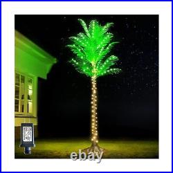 7FT LED Lighted Palm Trees for Outside Patio, Artificial Palm Trees with Ligh