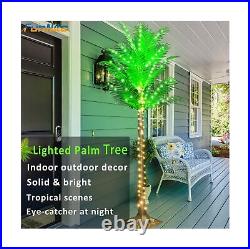 7FT LED Lighted Palm Trees for Outside Patio, Artificial Palm Trees with Ligh
