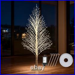 7FT Lighted Birch Christmas Tree with 1000 Warm White Twinkle LED Lights