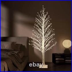 7FT Lighted Birch Christmas Tree with 1000 Warm White Twinkle LED Lights