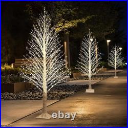 7FT Lighted Birch Christmas Tree with 1000 Warm White Twinkle LED Lights