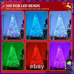 7FT Pre-Lit Artificial Christmas Tree 400 RGB LED Lights App Controlled