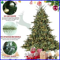 7FT Pre-Lit Artificial Christmas Tree Douglas Firs with 2257 Branch Tips&750 Light