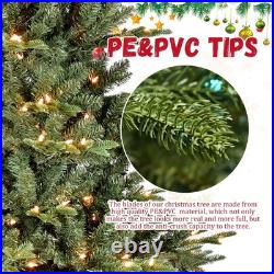 7FT Pre-Lit Artificial Christmas Tree Douglas Firs with 2257 Branch Tips&750 Light