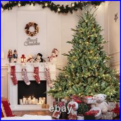 7FT Pre-Lit Artificial Christmas Tree Douglas Firs with 2257 Branch Tips&750 Light