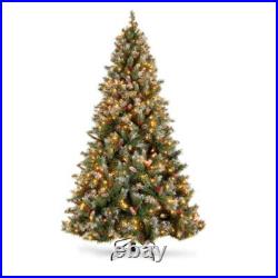 7FT Prelit Christmas Tree 1183 Branch Tips withLED Stand for Holiday Decor SKI