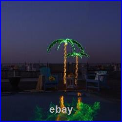 7FT Tropical LED Rope Light Palm Tree Pre-Lit Outdoor Artificial Palm Tree Decor