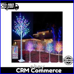 7Ft Birch Tree with LED lights Color Changing Lighted Birch Tree Outdoor, Rem