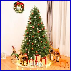 7Ft Pre-Lit Decor PVC Christmas Tree Spruce Hinged with700 LED Lights & Stand