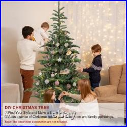 7Ft Prelit Artificial Christmas Tree Green spruce & 400 LED Lights X-Wooden Base