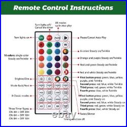 7.3ft Prelit Artificial Hinged Christmas Tree with 430 Color Changing RGB Lights