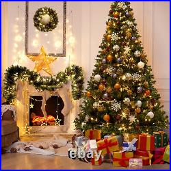 7.5FT Artificial Fir Christmas Tree Decor with1250 Lush Branch Tips 350 LED Lights