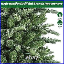 7.5FT Christmas Tree Artificial Hinged with 460 RGB Lights Remote For Xmas Decor 7.5FT Christmas Tree Artificial Hinged with 460 RGB Lights Remote For Xmas Decor