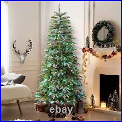 7.5FT Christmas Tree Artificial Hinged with 460 RGB Lights Remote For Xmas Decor 7.5FT Christmas Tree Artificial Hinged with 460 RGB Lights Remote For Xmas Decor