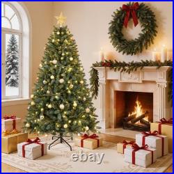 7.5FT Christmas Tree with 550 Warm White LED Lights Full Realistic Holiday Tree
