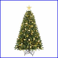7.5FT Christmas Tree with 550 Warm White LED Lights Full Realistic Holiday Tree