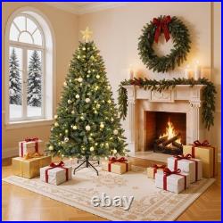 7.5FT Christmas Tree with 550 Warm White LED Lights Full Realistic Holiday Tree