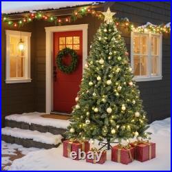 7.5FT Christmas Tree with 550 Warm White LED Lights Full Realistic Holiday Tree