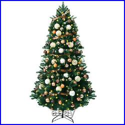 7.5FT Pre-Lit Artificial Christmas Tree with100 Ornaments and 250 Lights