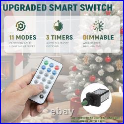 7.5FT Pre-Lit Flocked Mountain Pine Christmas Tree with Remote & 550 Lights