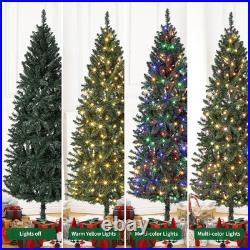 7.5FT Pre-Lit Slim Artificial Christmas Tree, 350 LED Lights & 975 Tips