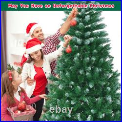 7.5FT Pre-lit Artificial Christmas Tree, Flocked Christmas Tree with 380 LED 7.5FT Pre-lit Artificial Christmas Tree, Flocked Christmas Tree with 380 LED