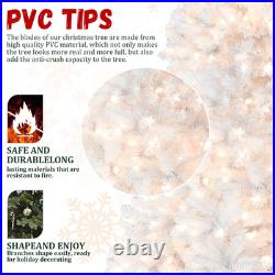 7.5FT Prelit White Artificial Christmas Tree with 450 Light 1240 Tip Home Decore