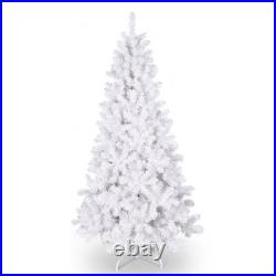 7.5FT Prelit White Artificial Christmas Tree with 450 Light 1240 Tip Home Decore
