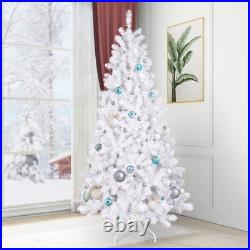 7.5FT Prelit White Artificial Christmas Tree with 450 Light 1240 Tip Home Decore