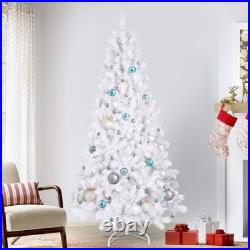 7.5FT Prelit White Artificial Christmas Tree with 450 Light 1240 Tip Home Decore 7.5FT Prelit White Artificial Christmas Tree with 450 Light 1240 Tip Home Decore