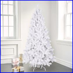 7.5FT Prelit White Artificial Christmas Tree with 450 Light 1240 Tip Home Decore