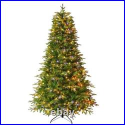 7.5FT Premium Life-Like Full Flocked Christmas Tree with Sturdy Metal Stand