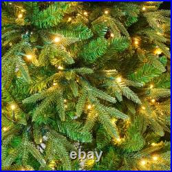 7.5FT Premium Life-Like Full Flocked Christmas Tree with Sturdy Metal Stand