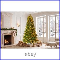 7.5FT Premium Life-Like Full Flocked Christmas Tree with Sturdy Metal Stand