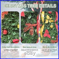 7.5FT folding Christmas tree, easy to install, with decorative lights, party 7.5FT folding Christmas tree, easy to install, with decorative lights, party