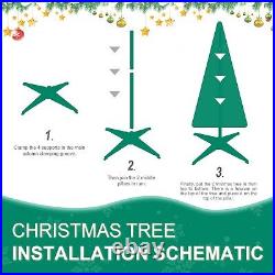 7.5FT folding Christmas tree, easy to install, with decorative lights, party 7.5FT folding Christmas tree, easy to install, with decorative lights, party