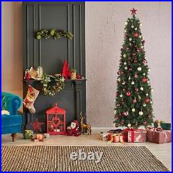 7.5Ft 1090 Branches Artificial Pencil Christmas Tree with 350 LED Lights 10 Modes