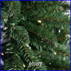 7.5Ft Artificial Green Christmas Tree with 8 Models Light String and Metal Base 7.5Ft Artificial Green Christmas Tree with 8 Models Light String and Metal Base