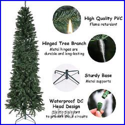 7.5Ft Artificial Green Christmas Tree with 8 Models Light String and Metal Base 7.5Ft Artificial Green Christmas Tree with 8 Models Light String and Metal Base