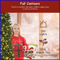7.5Ft Artificial Green Christmas Tree with 8 Models Light String and Metal Base 7.5Ft Artificial Green Christmas Tree with 8 Models Light String and Metal Base