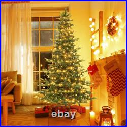 7.5Ft Aspen Artificial Christmas Tree with Multicolor LED Lights, Pre-Lit Design