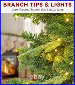 7.5Ft Aspen Fir Christmas Tree with 700 LED Lights & Remote Control