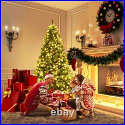 7.5Ft Pre-Lit Artificial Christmas Tree Hinged with 540 LED Lights & Pine Cones 7.5Ft Pre-Lit Artificial Christmas Tree Hinged with 540 LED Lights & Pine Cones