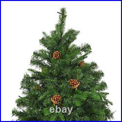 7.5Ft Pre-Lit Artificial Christmas Tree Hinged with 540 LED Lights & Pine Cones 7.5Ft Pre-Lit Artificial Christmas Tree Hinged with 540 LED Lights & Pine Cones