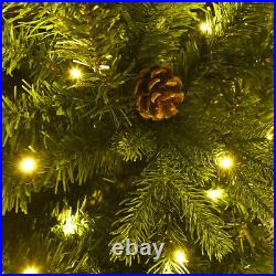 7.5Ft Pre-Lit Artificial Christmas Tree Hinged with 540 LED Lights & Pine Cones 7.5Ft Pre-Lit Artificial Christmas Tree Hinged with 540 LED Lights & Pine Cones