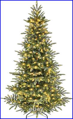 7.5Ft Pre-Lit Aspen Fir Christmas Tree with 550 LED Lights for Holiday Decor