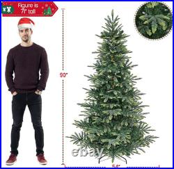 7.5Ft Pre-Lit Aspen Fir Christmas Tree with 550 LED Lights for Holiday Decor