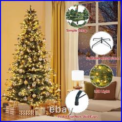 7.5Ft Pre-Lit Aspen Fir Christmas Tree with 550 LED Lights for Holiday Decor