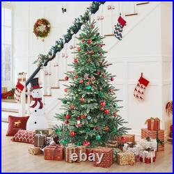 7.5Ft Pre-Lit Aspen Fir Christmas Tree with 550 LED Lights for Holiday Decor