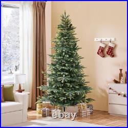 7.5Ft Pre-Lit Aspen Fir Christmas Tree with 550 LED Lights for Holiday Decor
